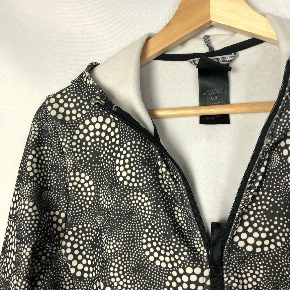 The North Face Black & White Printed Full Zip Jacket L‎
